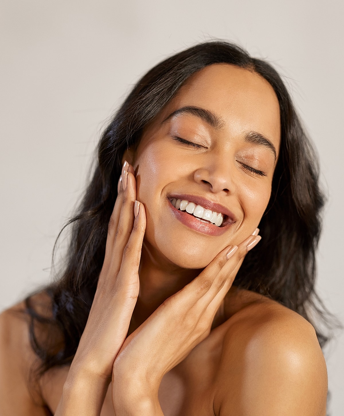 woman smiling
