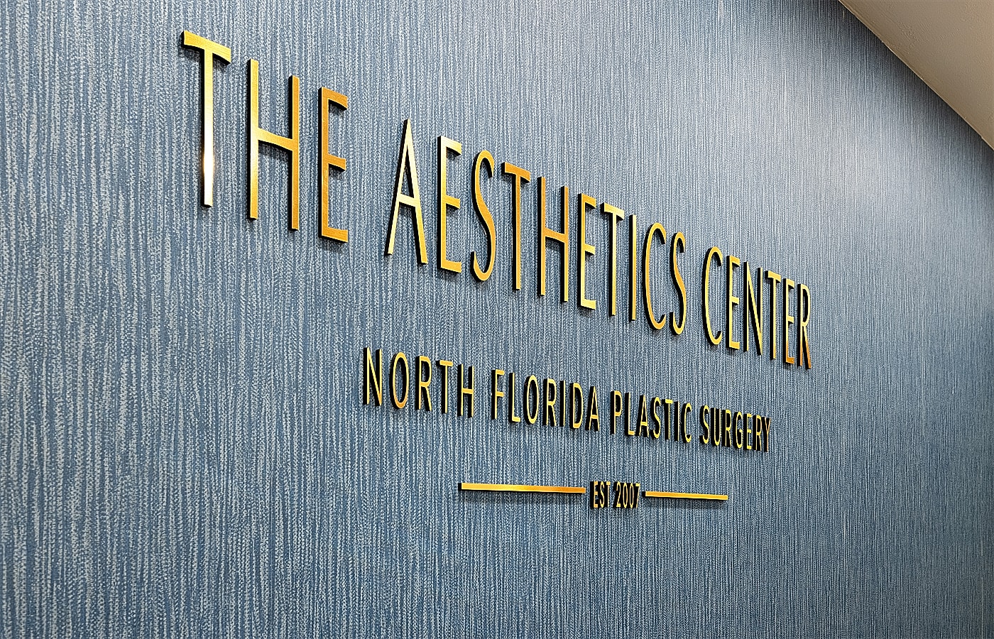 Signage for The Aesthetics Center, North Florida.