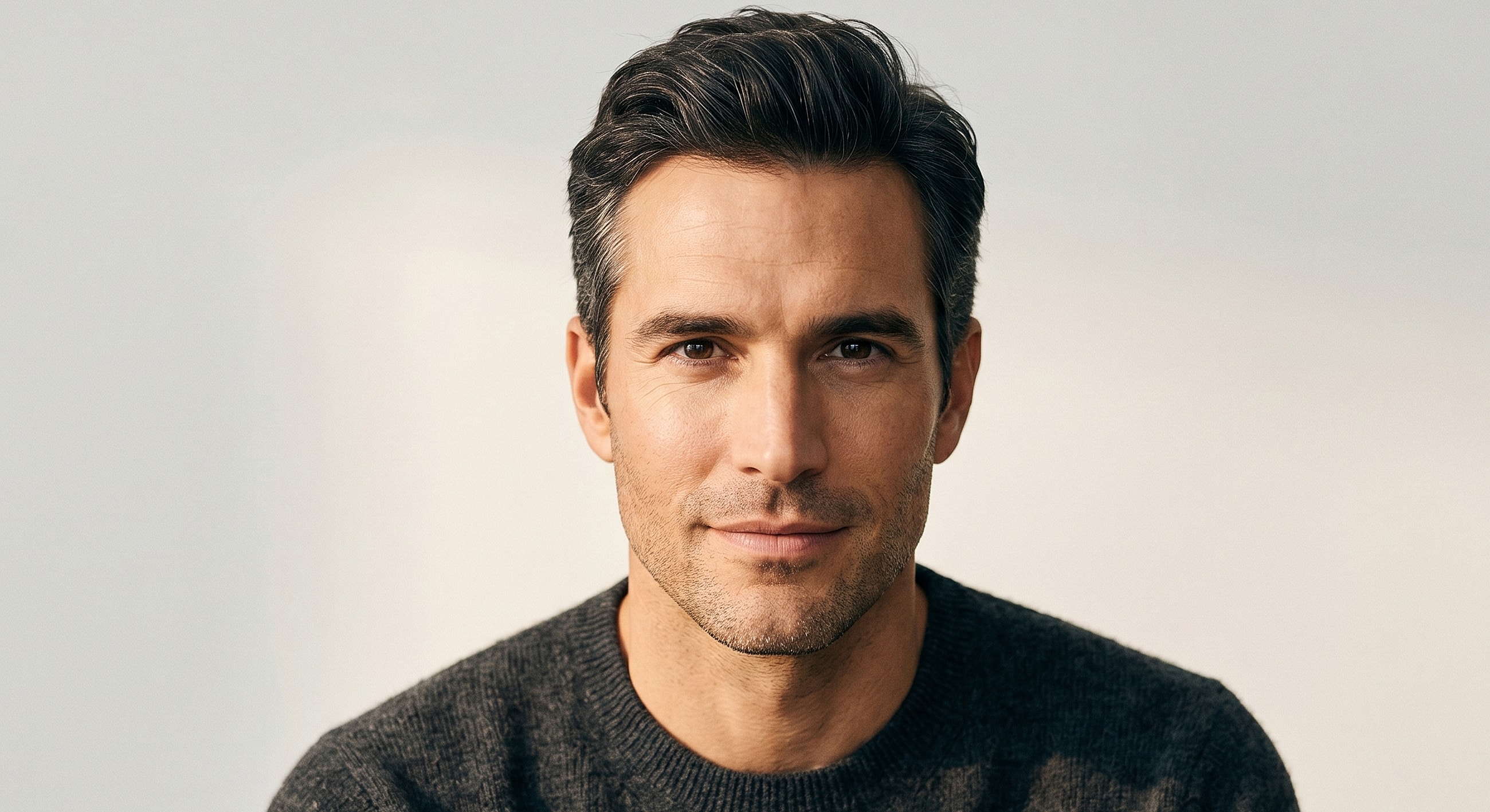 Man with short dark hair, wearing a sweater.