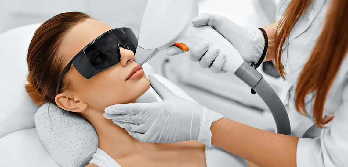 Woman receiving Laser Hair Removal